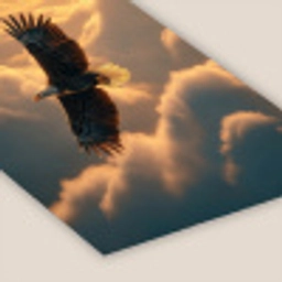 Adelaar - Wolken - Zon fotolijst zwart zonder passe partout klein -zsfeer6