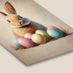 Paashaas - Pastel - Eieren fotolijst zwart zonder passe partout klein -zsfeer6