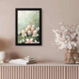 Paaseieren - Pasteltinten - Bloemen fotolijst zwart zonder passe partout klein -sfeer5