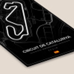 F1 - Racebaan - Circuit de Barcelona-Catalunya - Circuit - Spanje - Zwart fotolijst zwart zonder passe partout klein -zsfeer6