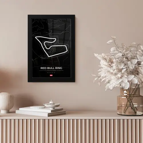 F1 - Racebaan - Red Bull Ring - Oostenrijk - Circuit - Zwart fotolijst zwart zonder passe partout klein -sfeer5