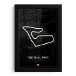 F1 - Racebaan - Red Bull Ring - Oostenrijk - Circuit - Zwart fotolijst zwart zonder passe partout klein -3d