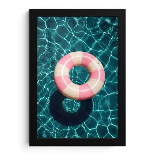 Drijvend - Zwemband - Water fotolijst zwart zonder passe partout klein -3d