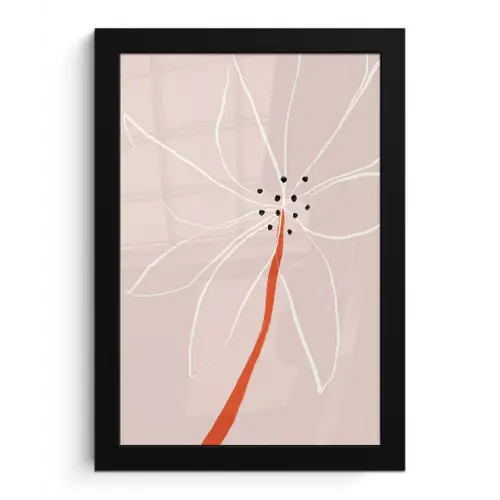 Bloemen - Abstract - Pastel fotolijst zwart zonder passe partout klein -3d