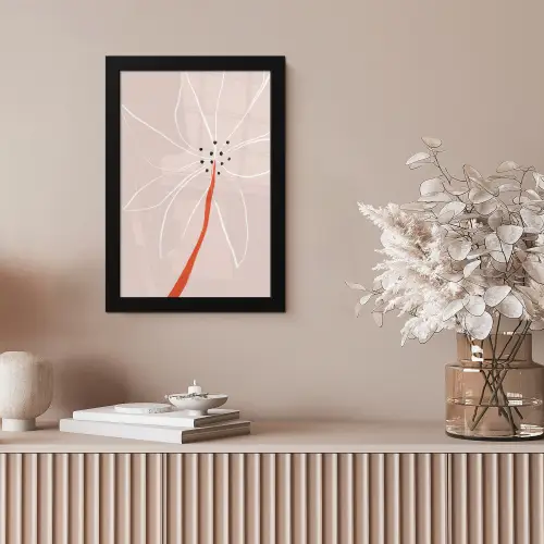 Bloemen - Abstract - Pastel fotolijst zwart zonder passe partout klein -sfeer5