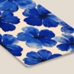 Bloemen - Blauw -Patroon - Wit fotolijst zwart zonder passe partout klein -zsfeer6