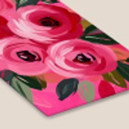 Bloemen - Verf - Roze fotolijst zwart zonder passe partout klein -zsfeer6