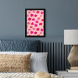 Bloemen - Patroon - Roze fotolijst zwart zonder passe partout klein -sfeer3