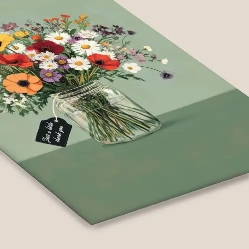 Bloemen - Vaas - Kaartje fotolijst zwart zonder passe partout klein -zsfeer6
