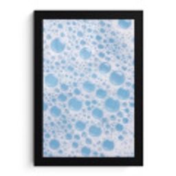 Schuim - Bubbels - Blauw fotolijst zwart zonder passe partout klein -3d