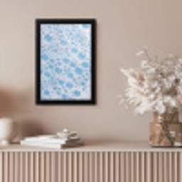 Schuim - Bubbels - Blauw fotolijst zwart zonder passe partout klein -sfeer5