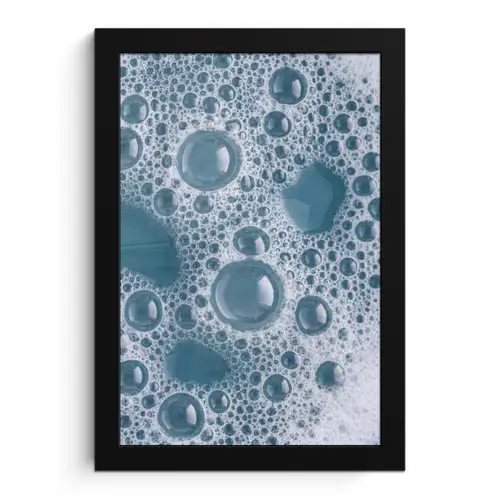 Schuim - Water - Textuur fotolijst zwart zonder passe partout klein -3d
