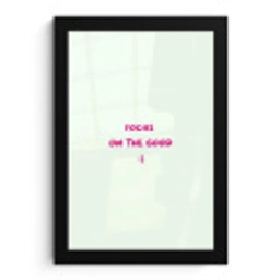 Focus - Beige - Roze - Smiley fotolijst zwart zonder passe partout klein -3d