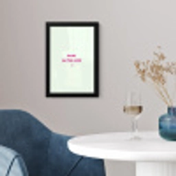 Focus - Beige - Roze - Smiley fotolijst zwart zonder passe partout klein -sfeer4