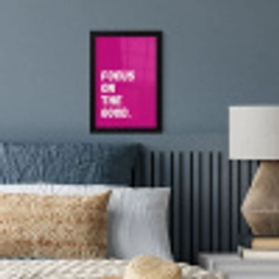 Focus on the good - Roze - Simple fotolijst zwart zonder passe partout klein -sfeer3