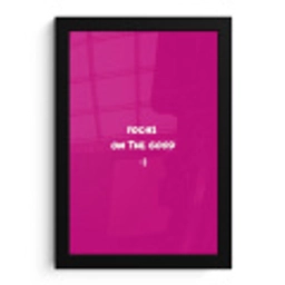 Focus - Smiley - Roze fotolijst zwart zonder passe partout klein -3d