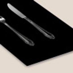 Vork - Mes - Zilver fotolijst zwart zonder passe partout klein -zsfeer6