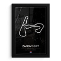 Formule 1 - Circuit Zandvoort - Racebaan - Nederland - Circuit - Zwart fotolijst zwart zonder passe partout klein -3d