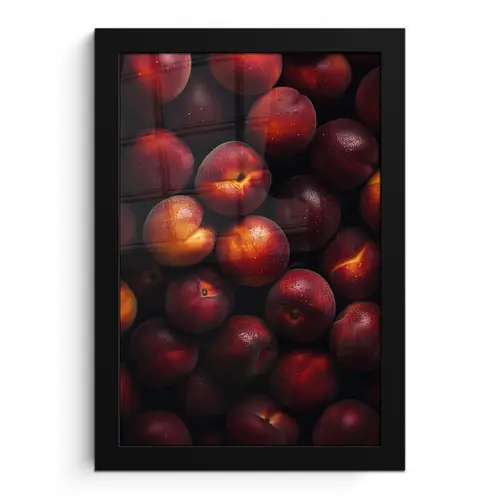Fruit - Close up - Nectarines fotolijst zwart zonder passe partout klein -3d