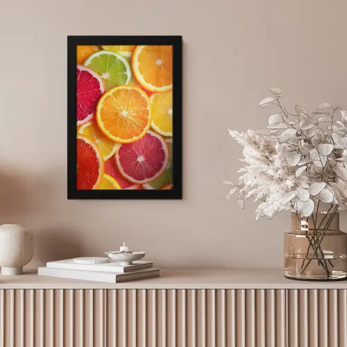Fruit - Kleurrijk - Close up fotolijst zwart zonder passe partout klein -sfeer5