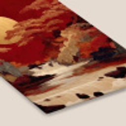 Volle maan - Landschap - Waterval fotolijst zwart zonder passe partout klein -zsfeer6