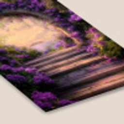 Poort - Paars - Bloemen fotolijst zwart zonder passe partout klein -zsfeer6