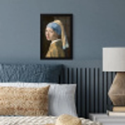 Meisje met de Parel - Schilderij van Johannes Vermeer fotolijst zwart zonder passe partout klein -sfeer3