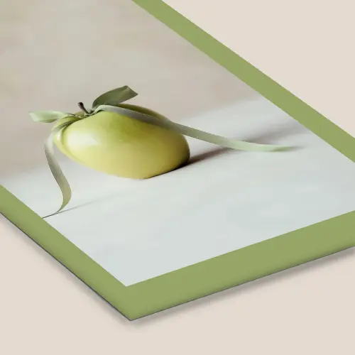 Groen - Appel - Strikje fotolijst zwart zonder passe partout klein -zsfeer6