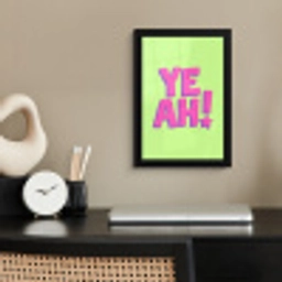 Groen - Neon - Quote fotolijst zwart zonder passe partout klein -sfeer1