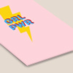 Grl pwr - Bliksem - Roze fotolijst zwart zonder passe partout klein -zsfeer6