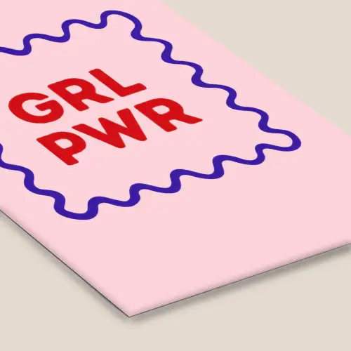 Grl pwr - Roze - Kader fotolijst zwart zonder passe partout klein -zsfeer6
