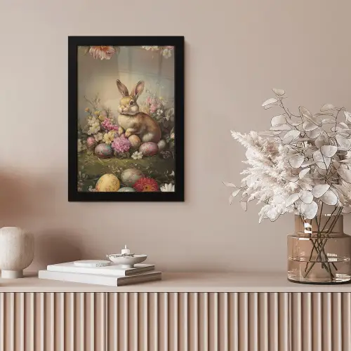 Haas - Stilleven - Bloemen fotolijst zwart zonder passe partout klein -sfeer5