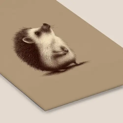 Egel - Snuitje - Bruin - Stekels fotolijst zwart zonder passe partout klein -zsfeer6