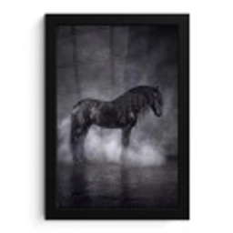 Paard - Magisch - Zwart fotolijst zwart zonder passe partout klein -3d