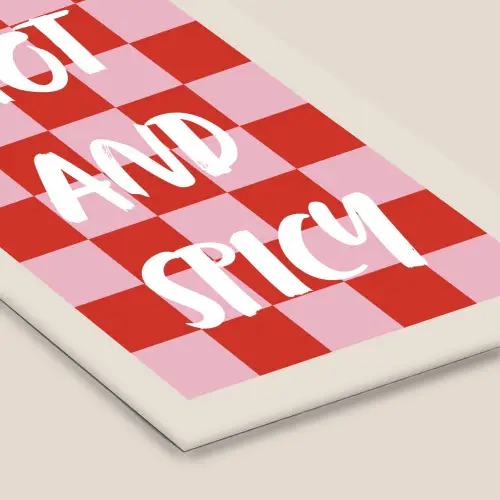 Hot - Spicy - Geruit - Rood fotolijst zwart zonder passe partout klein -zsfeer6