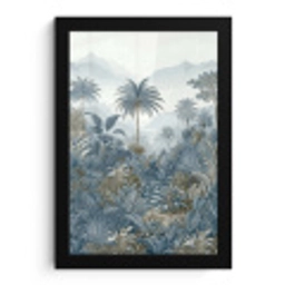 Jungle - Landschap - Blauw fotolijst zwart zonder passe partout klein -3d