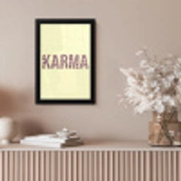 Karma - Luipaardprint - Geel fotolijst zwart zonder passe partout klein -sfeer5