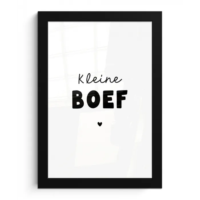 Kinderen - Quotes - Kleine boef - Spreuken fotolijst zwart zonder passe partout klein -3d