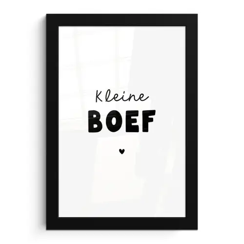 Kinderen - Quotes - Kleine boef - Spreuken fotolijst zwart zonder passe partout klein -3d