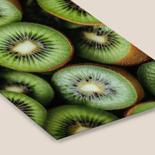 Kiwi - Fruit - Groen fotolijst zwart zonder passe partout klein -zsfeer6
