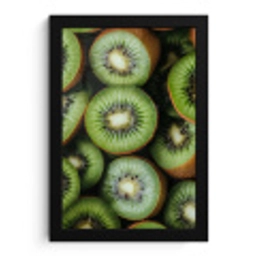 Kiwi - Fruit - Groen fotolijst zwart zonder passe partout klein -3d