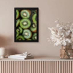 Kiwi - Fruit - Groen fotolijst zwart zonder passe partout klein -sfeer5