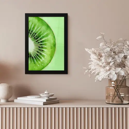 Kiwi - Groen - Fris fotolijst zwart zonder passe partout klein -sfeer5