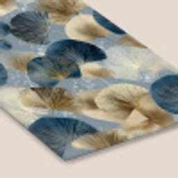 Bladeren - Abstract - Goud - Blauw fotolijst zwart zonder passe partout klein -zsfeer6