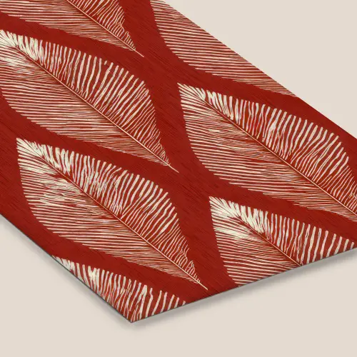 Bladeren - Rood - Elegant fotolijst zwart zonder passe partout klein -zsfeer6