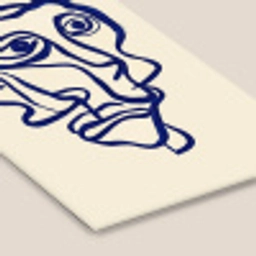 Lijntekening - Overlappende gezichten - Donkerblauw fotolijst zwart zonder passe partout klein -zsfeer6