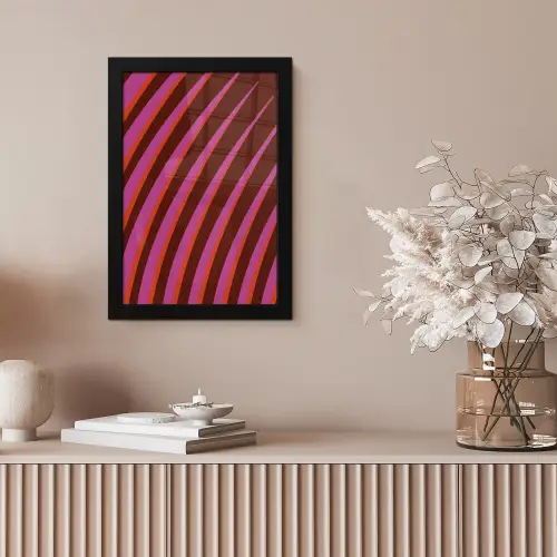 Lijnen - Rood - Beweging fotolijst zwart zonder passe partout klein -sfeer5