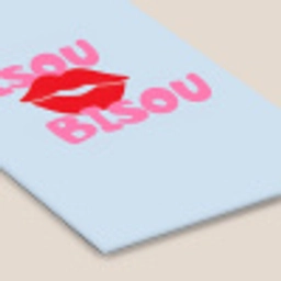 Lippen - Bisou - Blauw fotolijst zwart zonder passe partout klein -zsfeer6