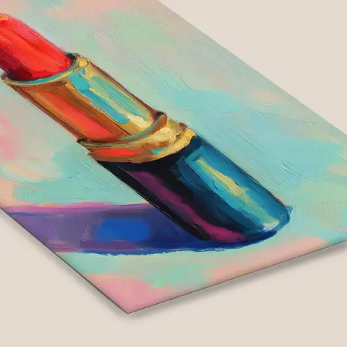 Lippenstift - Rood - Penseelstreken fotolijst zwart zonder passe partout klein -zsfeer6
