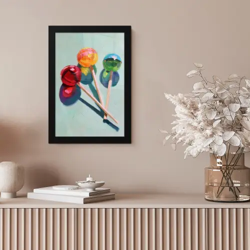 Lollys - Schaduw - Drie - Blauw fotolijst zwart zonder passe partout klein -sfeer5